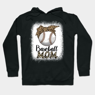 Leopard Baseball Softball Mom Leopard Shirts Mother's Day Hoodie